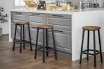 Vasagle Bar Stools | Rustic Brown/Black | Set of 2 Vasagle Bar Stools | Rustic Brown/Black | Set of 2
