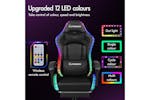 Elfordson 8-Point Massage Led Gaming Chair with Footrest | Black Elfordson 8-Point Massage Led Gaming Chair with Footrest | Black