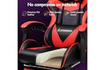 Elfordson 2-Point Massage Gaming Chair with Lumbar Cushion | Red Elfordson 2-Point Massage Gaming Chair with Lumbar Cushion | Red