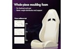 Elfordson 2-Point Massage Gaming Chair with Lumbar Cushion | White Elfordson 2-Point Massage Gaming Chair with Lumbar Cushion | White