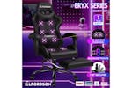 Elfordson Massage Gaming Chair with Lumbar Cushion | Black Elfordson Massage Gaming Chair with Lumbar Cushion | Black