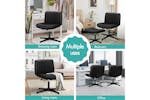 Elfordson Cross Legged Office Chair with Ottoman | Black Elfordson Cross Legged Office Chair with Ottoman | Black