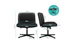 Elfordson Cross Legged Office Chair with Ottoman | Black Elfordson Cross Legged Office Chair with Ottoman | Black