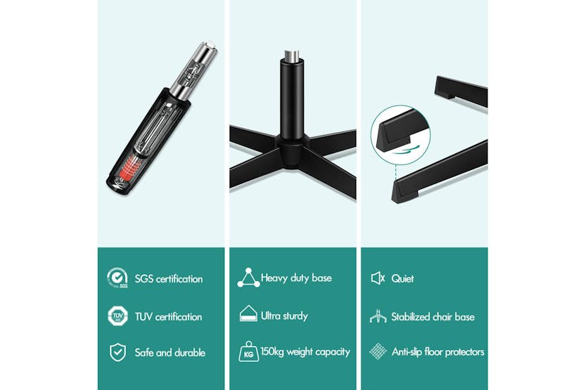 Elfordson Cross Legged Office Chair with Ottoman | White Elfordson Cross Legged Office Chair with Ottoman | White