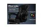 Elfordson 2-Point Massage Office Chair with Footrest | Black Elfordson 2-Point Massage Office Chair with Footrest | Black