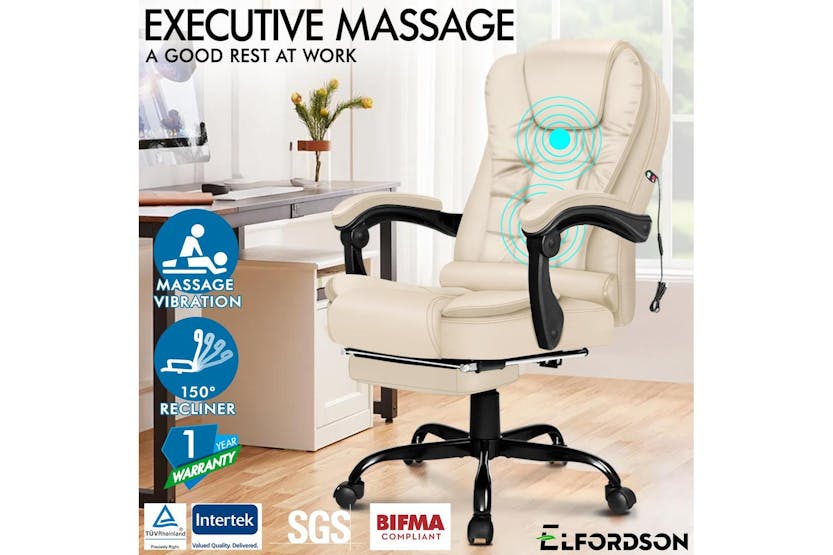 Elfordson Comfy Executive Office Chair | Cream Elfordson Comfy Executive Office Chair | Cream
