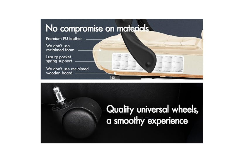 Elfordson Comfy Executive Office Chair | Cream Elfordson Comfy Executive Office Chair | Cream