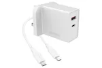 Cygnett PowerPlus 18W USB-A & USB-C PD Dual Wall Charger | White Cygnett PowerPlus 18W USB-A & USB-C PD Dual Wall Charger | White