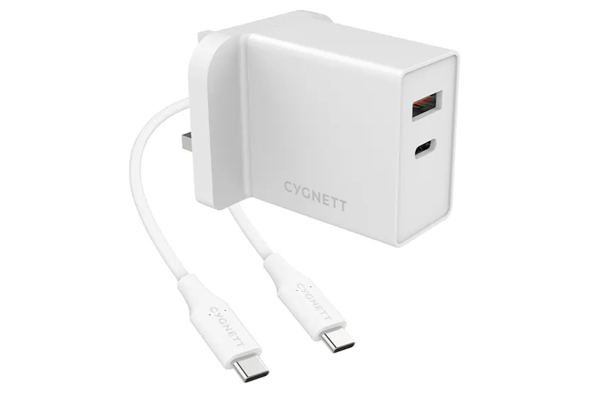 Cygnett PowerPlus 18W USB-A & USB-C PD Dual Wall Charger | White Cygnett PowerPlus 18W USB-A & USB-C PD Dual Wall Charger | White