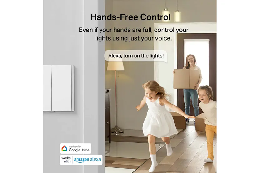 TP-Link Tapo 2-Gang 1-Way Smart Switch | White TP-Link Tapo 2-Gang 1-Way Smart Switch | White