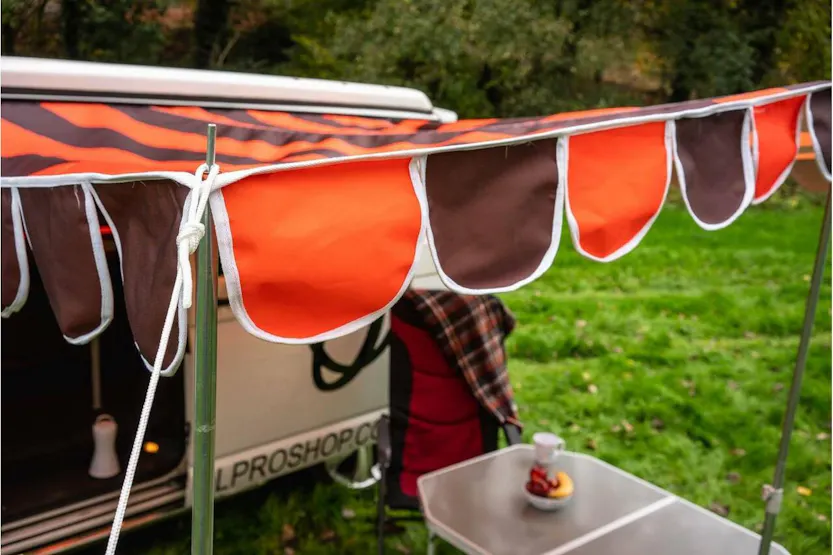 Retro Campervan Shade Canopy | Olpro | Orange Brown | Large Retro Campervan Shade Canopy | Olpro | Orange Brown | Large