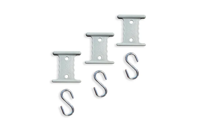 Awning Rail Hanger With S Hook 6pcs 6mm 4mm | Campervan Camping Accessory | Durable Polymer Material | Size 54x50mm Awning Rail Hanger With S Hook 6pcs 6mm 4mm | Campervan Camping Accessory | Durable Polymer Material | Size 54x50mm