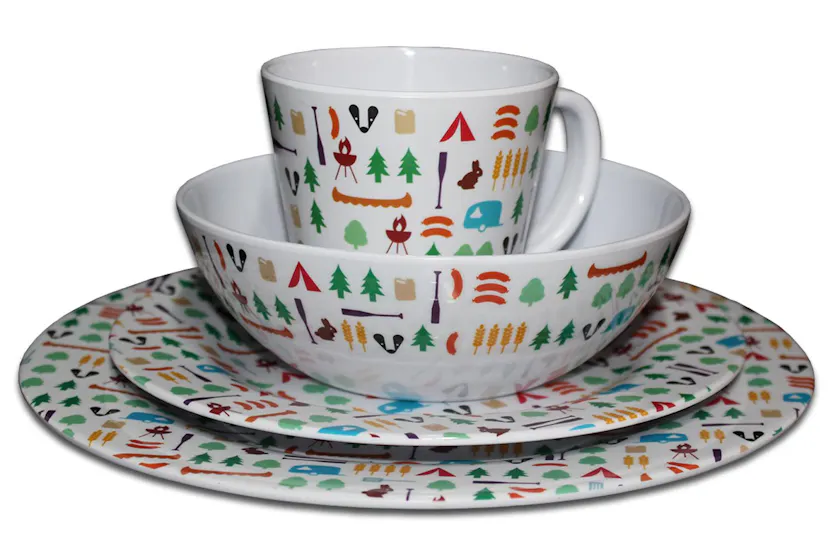 Berrow Hill Melamine Set | Camping Essentials | 100% Melamine Berrow Hill Melamine Set | Camping Essentials | 100% Melamine