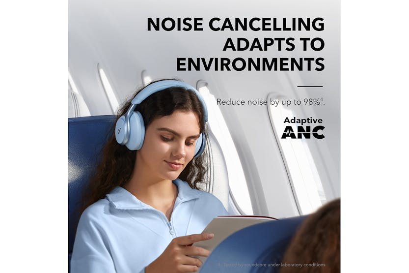 Soundcore Space One Over-Ear Wireless Active Noise Cancelling Headphones | Sky Blue Soundcore Space One Over-Ear Wireless Active Noise Cancelling Headphones | Sky Blue