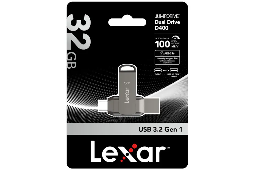 Lexar Dual Type-C and Type-A 3.1 USB Flash Drive | 32GB Lexar Dual Type-C and Type-A 3.1 USB Flash Drive | 32GB