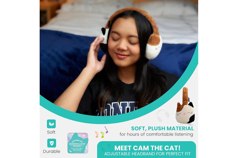 Squishmallows Cam The Cat Plush Bluetooth Wireless Headphone Squishmallows Cam The Cat Plush Bluetooth Wireless Headphone