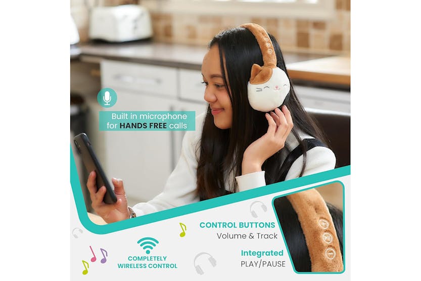 Squishmallows Cam The Cat Plush Bluetooth Wireless Headphone Squishmallows Cam The Cat Plush Bluetooth Wireless Headphone