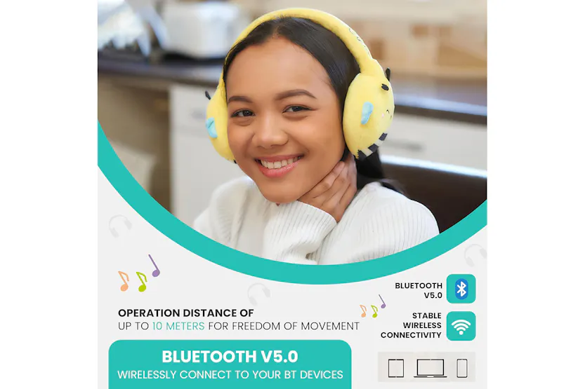 Squishmallows Sunny The Bee Plush Bluetooth Wireless Headphones Squishmallows Sunny The Bee Plush Bluetooth Wireless Headphones