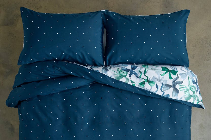 Deyongs | Bows Duvet Cover Set | Blue | Double Deyongs | Bows Duvet Cover Set | Blue | Double