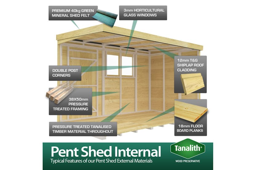 11 X 6 Pent Shed Double Door 11 X 6 Pent Shed Double Door