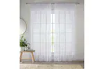White Sheer Pair Of Plain Woven Voile Slot Top Curtain Panels 145x274cm White Sheer Pair Of Plain Woven Voile Slot Top Curtain Panels 145x274cm