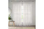 Cream Sheer Pair Of Plain Woven Voile Slot Top Curtain Panels 145x229cm Cream Sheer Pair Of Plain Woven Voile Slot Top Curtain Panels 145x229cm
