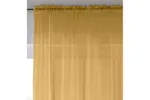 Gold Sheer Pair Of Plain Woven Voile Slot Top Curtain Panels 145x183cm Gold Sheer Pair Of Plain Woven Voile Slot Top Curtain Panels 145x183cm