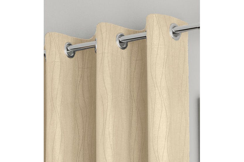 Cream Eyelet Goodwood Pair Of Room Darkening Thermal Curtains 117x183cm Cream Eyelet Goodwood Pair Of Room Darkening Thermal Curtains 117x183cm