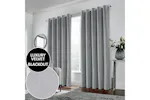 Grey Velvet Eyelet Pair Of Blackout Thermal Supersoft Curtains 229x229cm Grey Velvet Eyelet Pair Of Blackout Thermal Supersoft Curtains 229x229cm