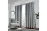 Grey Velvet Eyelet Pair Of Blackout Thermal Supersoft Curtains 229x229cm Grey Velvet Eyelet Pair Of Blackout Thermal Supersoft Curtains 229x229cm