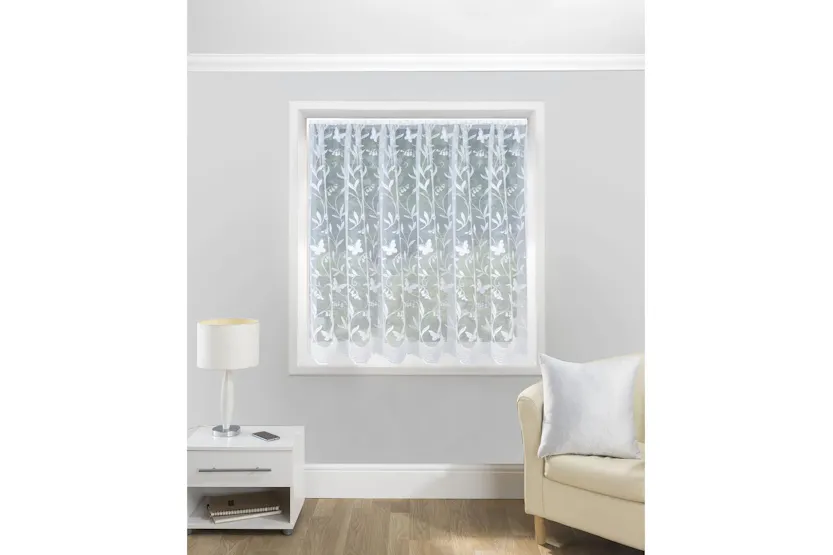 Hawaii Lace Floral Net Cut Panel With Butterflies 200x91cm Hawaii Lace Floral Net Cut Panel With Butterflies 200x91cm