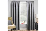 Grey Silver Tape-top Pair Of Thermal Noise Reducing Room Darkening Curtains 117x183cm Grey Silver Tape-top Pair Of Thermal Noise Reducing Room Darkening Curtains 117x183cm