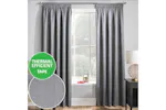 Grey Silver Tape-top Pair Of Thermal Noise Reducing Room Darkening Curtains 168x183cm Grey Silver Tape-top Pair Of Thermal Noise Reducing Room Darkening Curtains 168x183cm