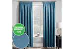 Teal Tape-top Pair Of Thermal Noise Reducing Room Darkening Curtains 117x229cm Teal Tape-top Pair Of Thermal Noise Reducing Room Darkening Curtains 117x229cm