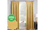 Ochre Tape-top Pair Of Thermal Noise Reducing Room Darkening Curtains 229x229cm Ochre Tape-top Pair Of Thermal Noise Reducing Room Darkening Curtains 229x229cm