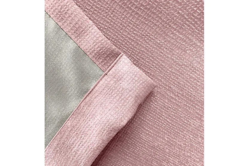 Blush Pink Tape-top Pair Of Thermal Noise Reducing Room Darkening Curtains 168x183cm Blush Pink Tape-top Pair Of Thermal Noise Reducing Room Darkening Curtains 168x183cm