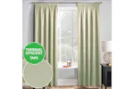 Green Tape-top Pair Of Thermal Noise Reducing Room Darkening Curtains 117x229cm Green Tape-top Pair Of Thermal Noise Reducing Room Darkening Curtains 117x229cm