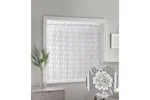 White Floral Textured Voile Louvre Vertical Pleated Window Blind Panel 193x122cm White Floral Textured Voile Louvre Vertical Pleated Window Blind Panel 193x122cm