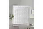 White Floral Textured Voile Louvre Vertical Pleated Window Blind Panel 193x122cm White Floral Textured Voile Louvre Vertical Pleated Window Blind Panel 193x122cm