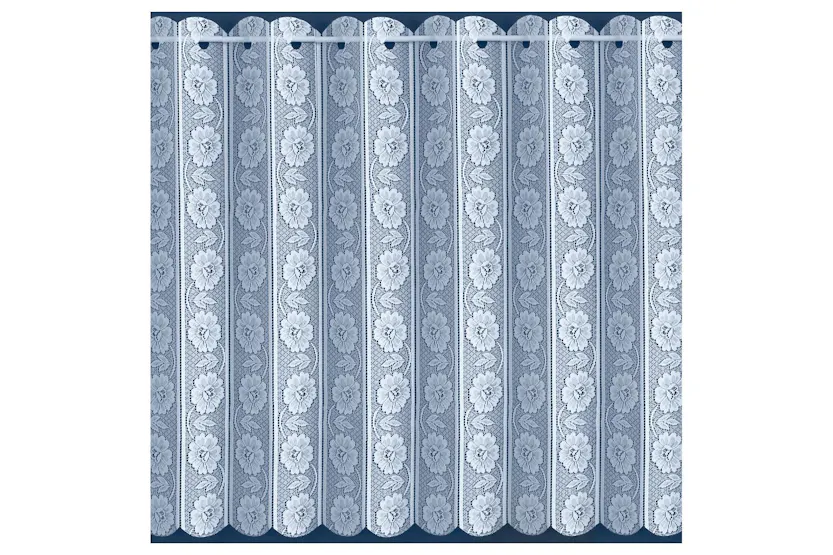 White Floral Textured Voile Louvre Vertical Pleated Window Blind Panel 193x228cm White Floral Textured Voile Louvre Vertical Pleated Window Blind Panel 193x228cm