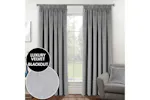 Grey Tape-top Velvet Pair Of Blackout Supersoft Thermal Curtains 117x137cm Grey Tape-top Velvet Pair Of Blackout Supersoft Thermal Curtains 117x137cm