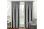 Grey Tape-top Velvet Pair Of Blackout Supersoft Thermal Curtains 117x137cm Grey Tape-top Velvet Pair Of Blackout Supersoft Thermal Curtains 117x137cm