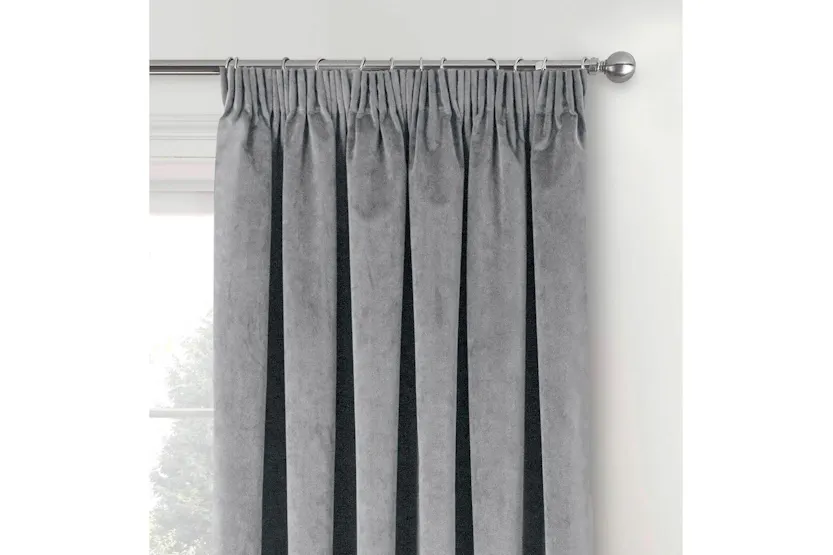 Grey Tape-top Velvet Pair Of Blackout Supersoft Thermal Curtains 168x137cm Grey Tape-top Velvet Pair Of Blackout Supersoft Thermal Curtains 168x137cm