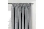 Grey Tape-top Velvet Single Door Curtain Blackout Supersoft Thermal 168x214cm Grey Tape-top Velvet Single Door Curtain Blackout Supersoft Thermal 168x214cm