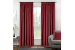 Red Tape-top Velvet Pair Of Blackout Supersoft Thermal Curtains 168x229cm Red Tape-top Velvet Pair Of Blackout Supersoft Thermal Curtains 168x229cm