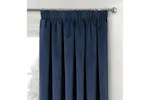 Navy Tape-top Velvet Pair Of Blackout Supersoft Thermal Curtains 117x137cm Navy Tape-top Velvet Pair Of Blackout Supersoft Thermal Curtains 117x137cm