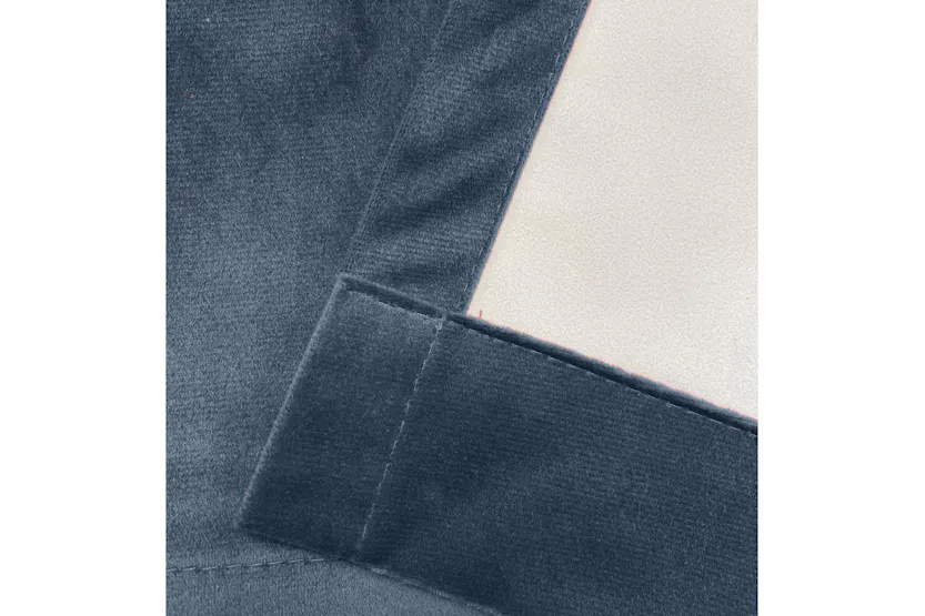 Navy Tape-top Velvet Pair Of Blackout Supersoft Thermal Curtains 229x183cm Navy Tape-top Velvet Pair Of Blackout Supersoft Thermal Curtains 229x183cm