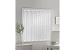 White Plain Textured Voile Louvre Vertical Pleated Window Blind Panel 182x228cm White Plain Textured Voile Louvre Vertical Pleated Window Blind Panel 182x228cm