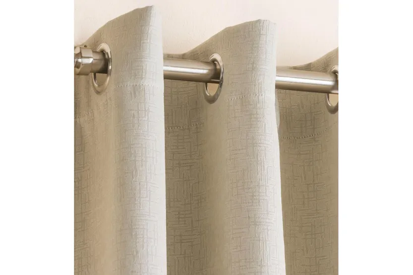 Cream Eyelet Vogue Pair Of Thermal Noise Reducing Room Darkening Curtains 168x137cm Cream Eyelet Vogue Pair Of Thermal Noise Reducing Room Darkening Curtains 168x137cm