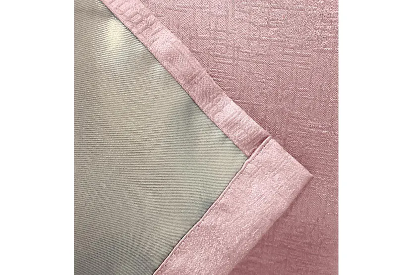 Blush Pink Eyelet Vogue Pair Of Thermal Noise Reducing Room Darkening Curtains 229x183cm Blush Pink Eyelet Vogue Pair Of Thermal Noise Reducing Room Darkening Curtains 229x183cm